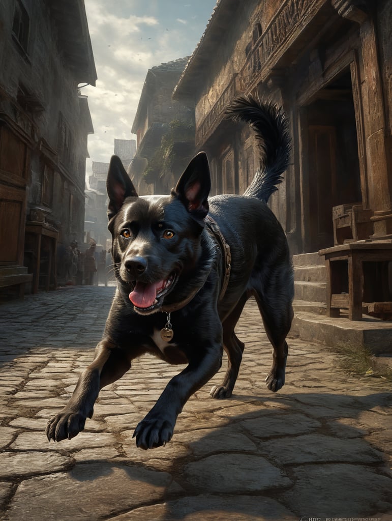 dog chasing its tail no background