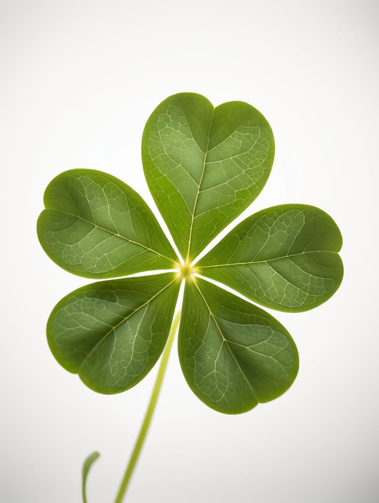 клевер на белом фоне