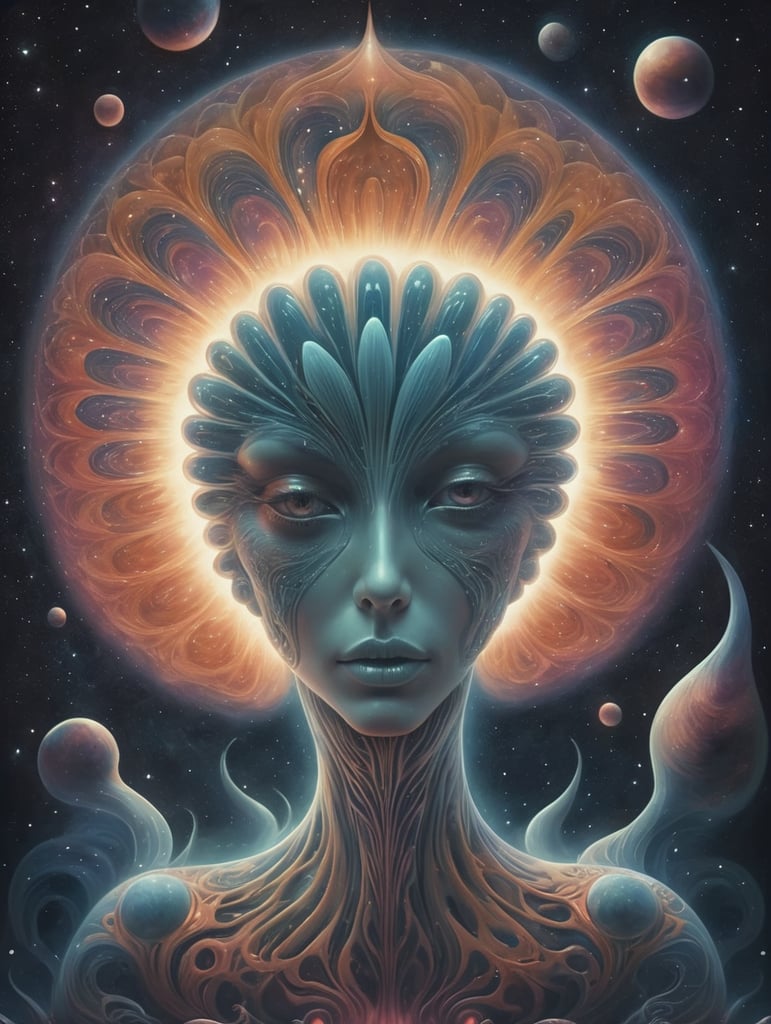 Psychedelic clitoris in space