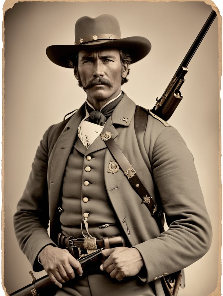 1875 Montana u.s. marshall with scar and rifle