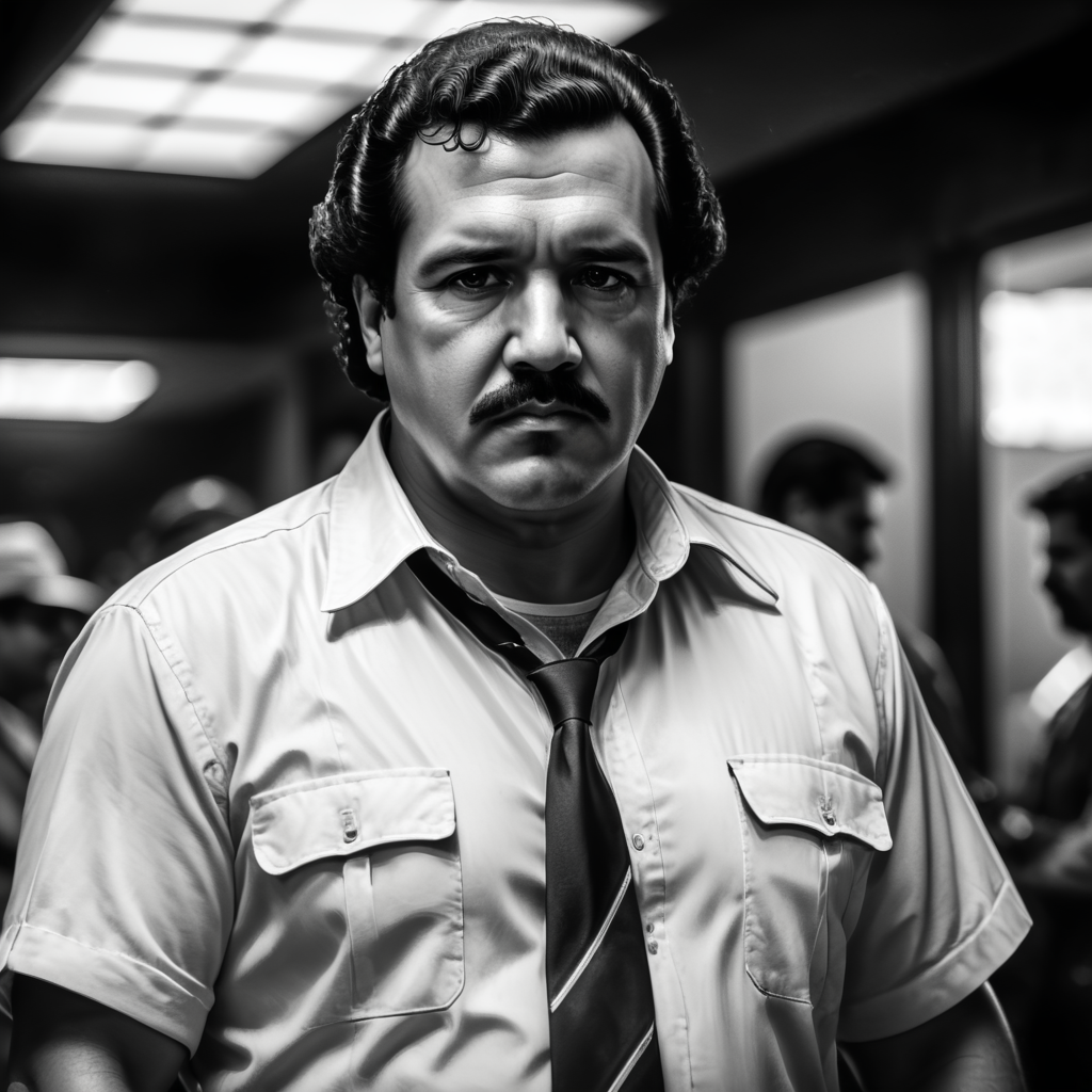 pablo escobar,black and white,portrait