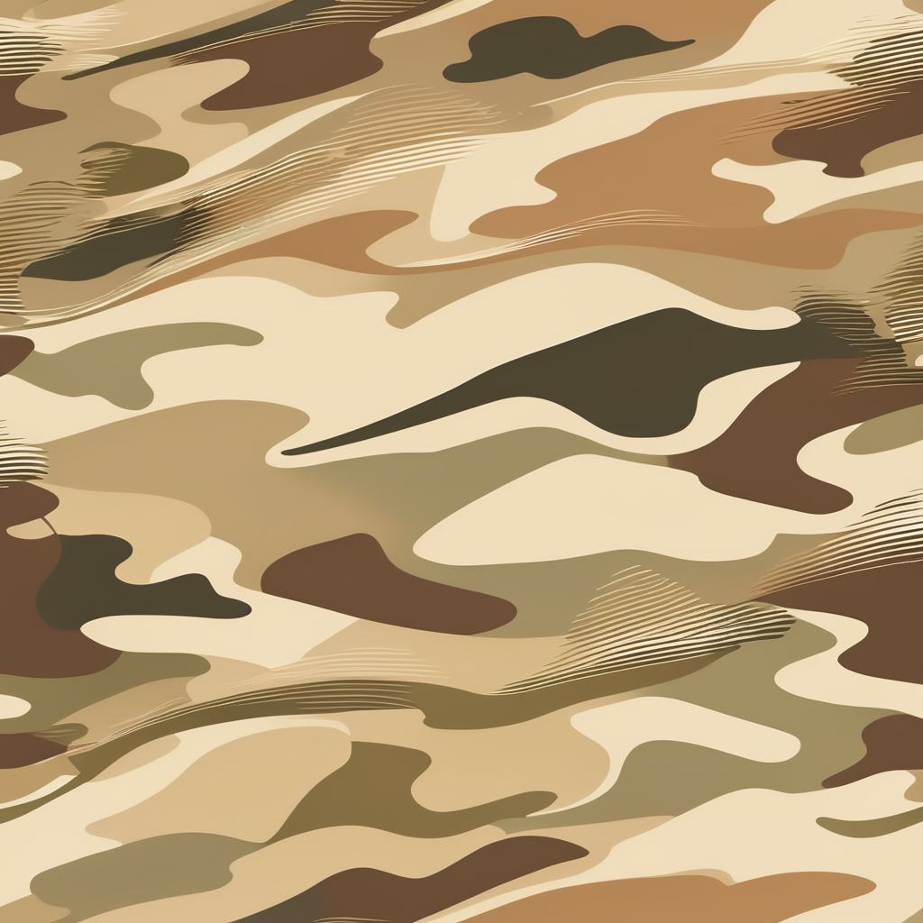 seamless camouflage pattern desert, sand colors, vector art, modern