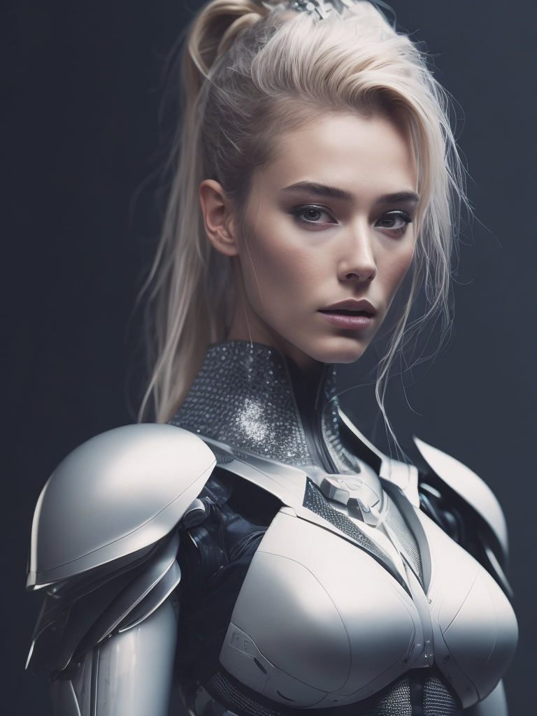 Cyberpunk, sci-fi, fantasy, kodak portra 400, 8k, soft light, volumetric lighting, highly detailed, goddess of victory nikke style, portrait photo of a beautiful cyborg robot girl, skin formed by digital optical fiber, intricate, elegant, highly detailed, digital painting, concept art, smooth, sharp focus, comic illustration, art by otomo katsuhiro and hyung-tae kim and oshii mamoru