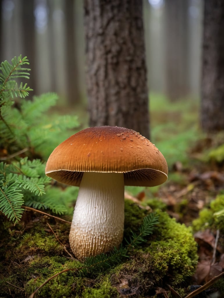 The Admirable Boletus Mushroom is also known as the velvet top mushroom, canada british columbia mushroom