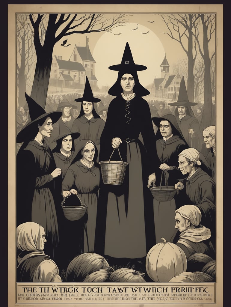 Propoganda poster about witch trials