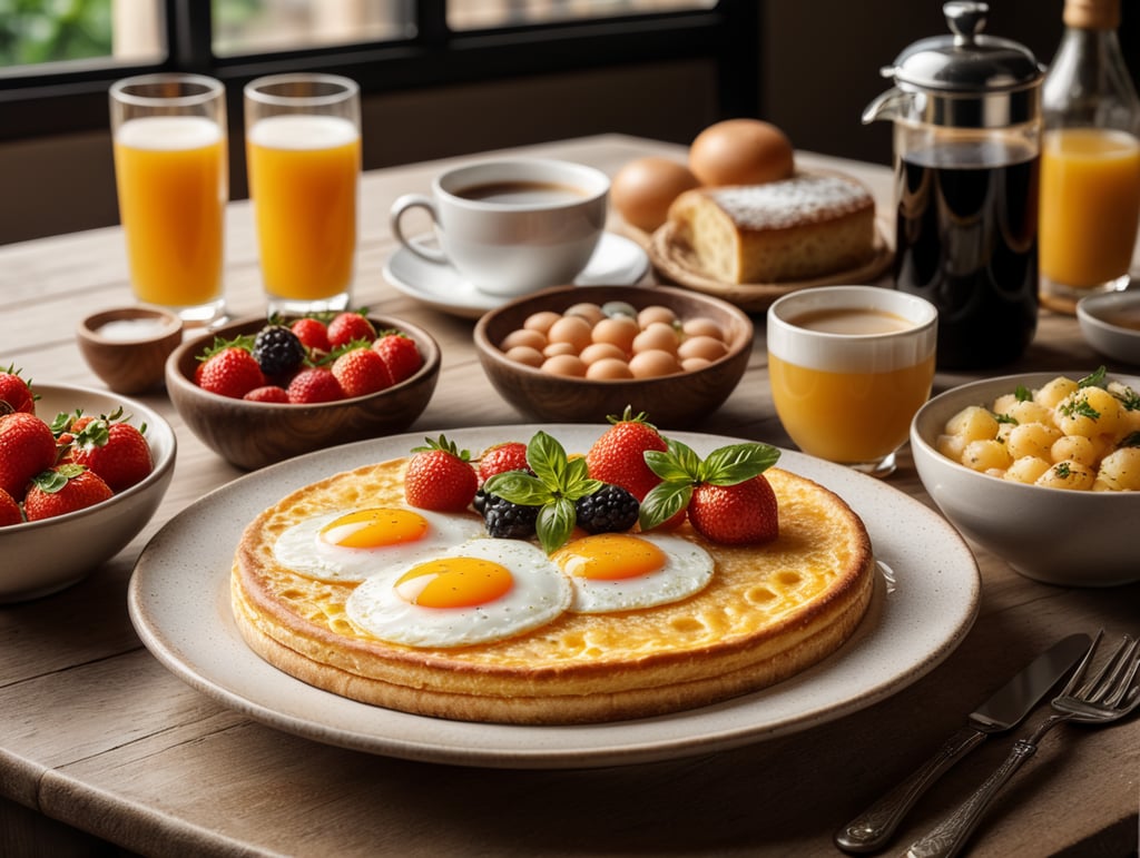 background of food and beverage for italian breakfast
