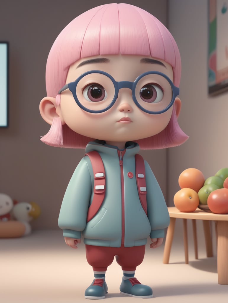 a cartoon character is shown, in the style of yanjun cheng, 8k 3d, olivia locher, cranberrycore, post-internet aesthetics, jun kaneko,