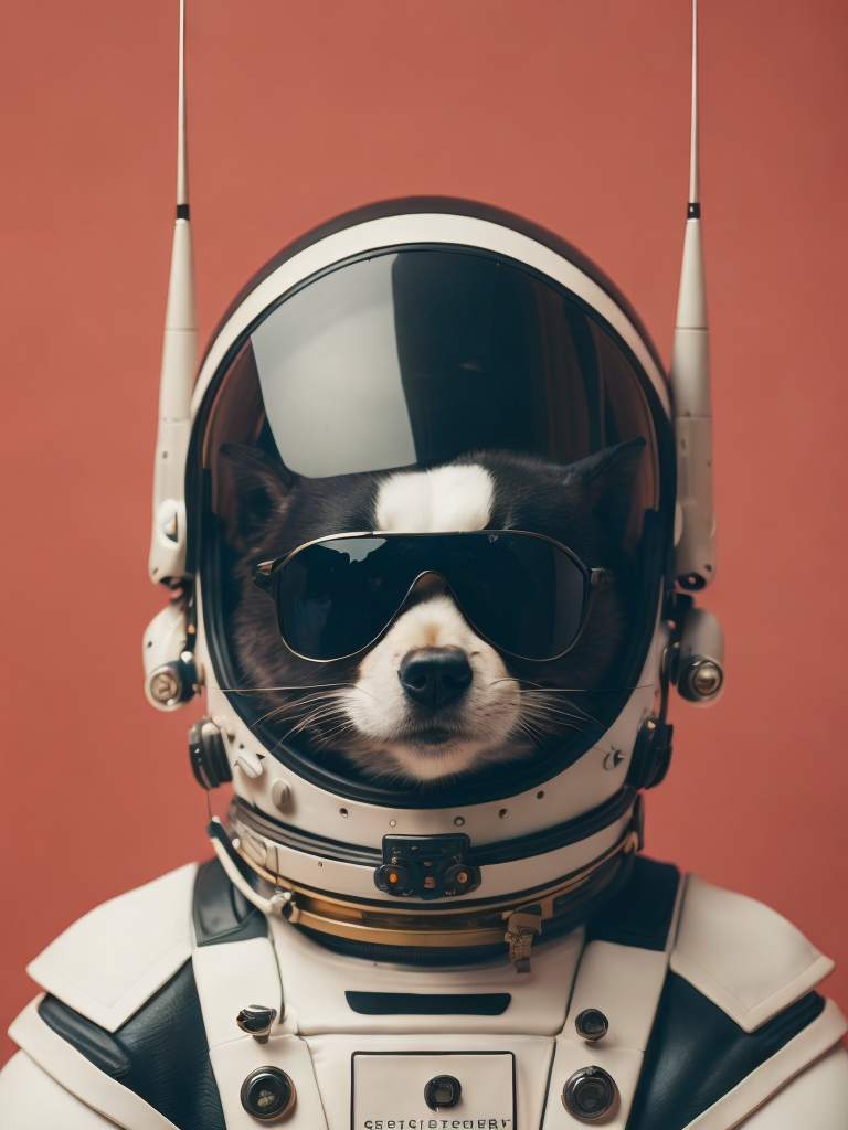 minimalistic fashionable gloomy portrait of space rocket robot, fur details, minimalistic design, minimal details, Versace, givenchy, film still from Wes Anderson, photograph, photoreal, 200mm, HD, f 2.0, highly detailed, accurate