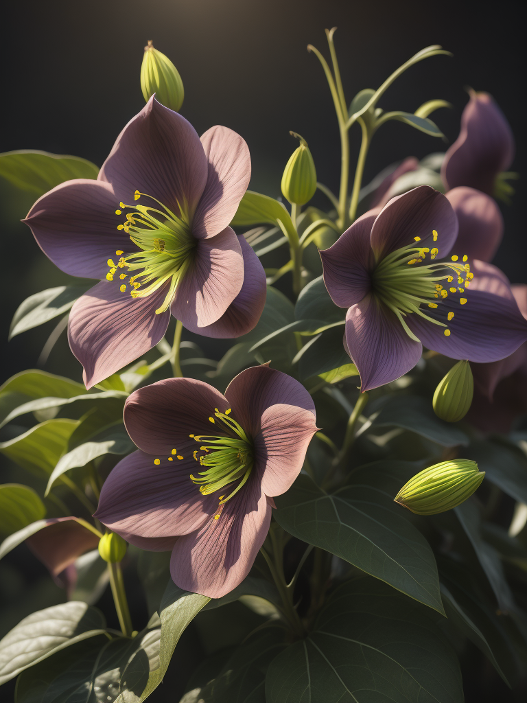 цветы морозник, очень яркие цвета, светит солнце в саду