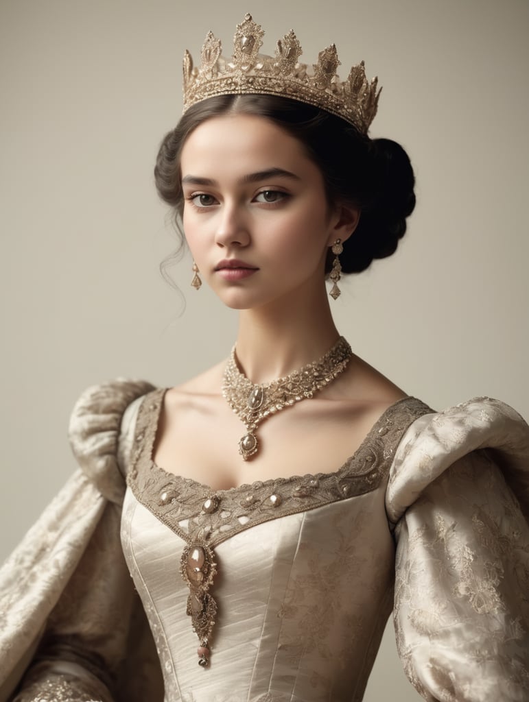 Young queen in Ungarish dress