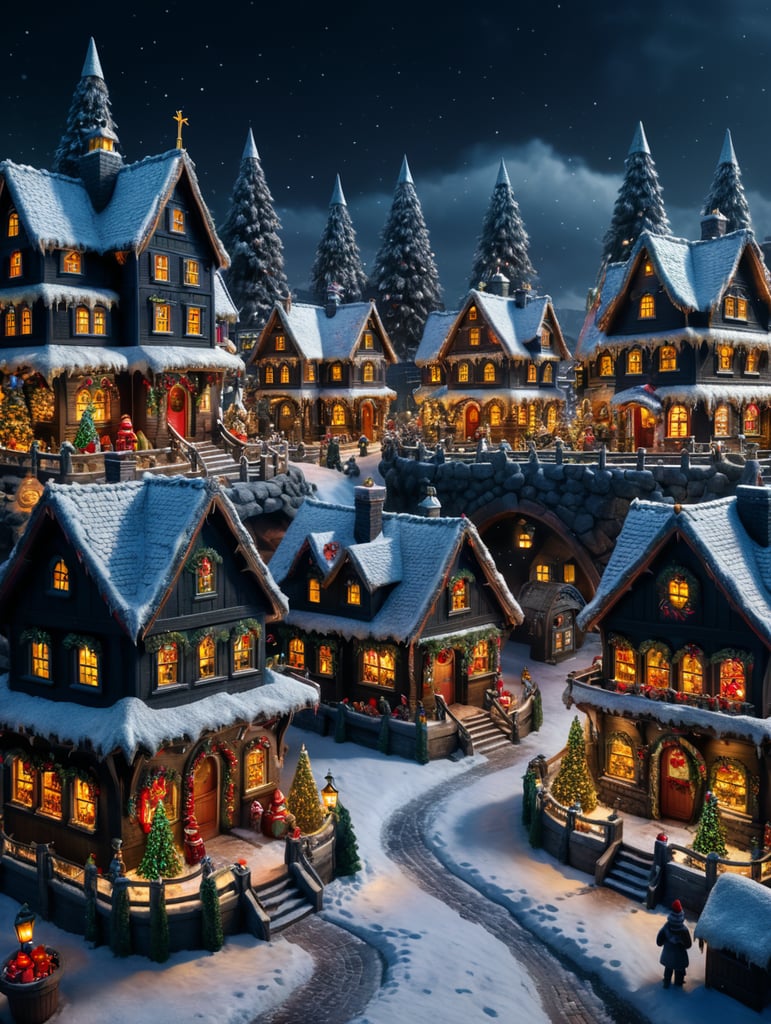Premium Free ai Images | winter christmas village