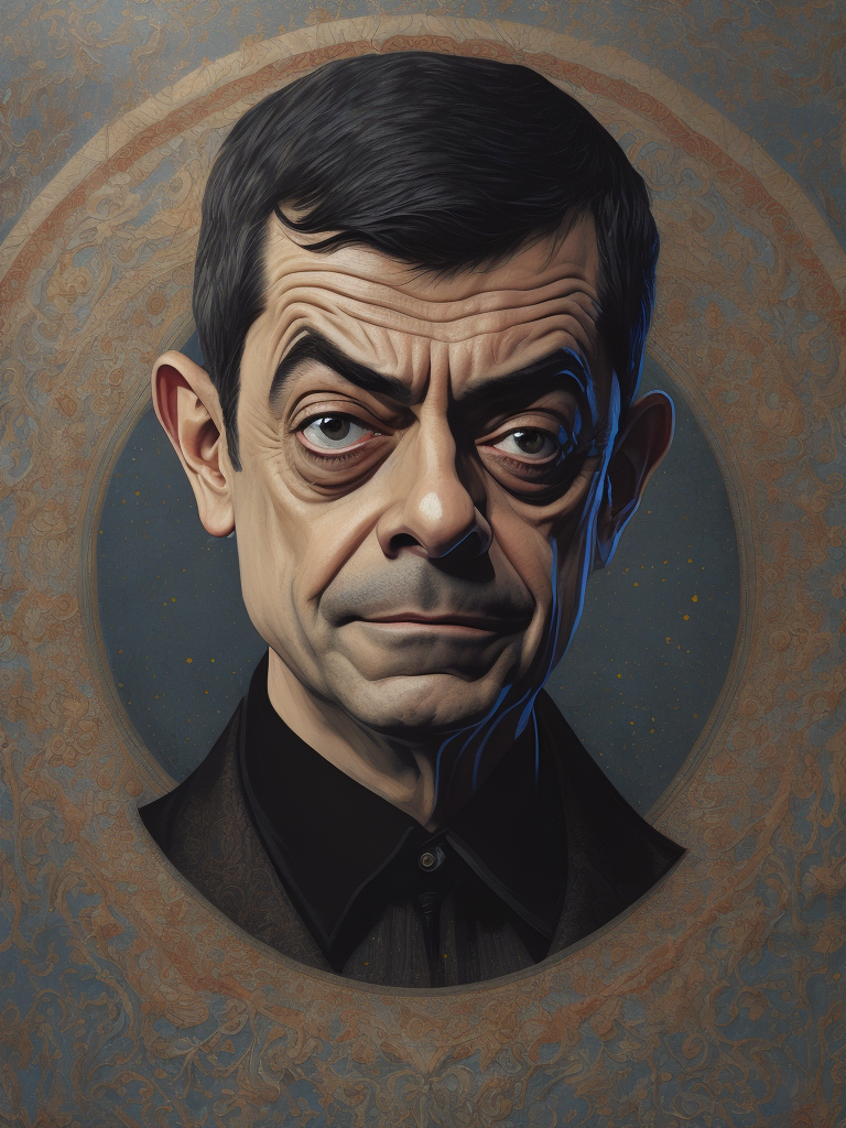 Mister Bean, Painting, Portrait, USA, style of Hope Gangloff