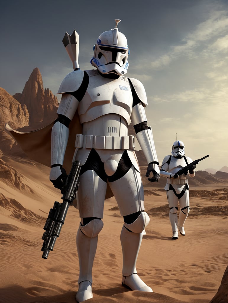 star wars, clone trooper, desert,