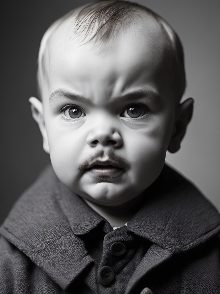 portrait of Vladimir Lenin as a kid, 6 month old, happy emotions on his face