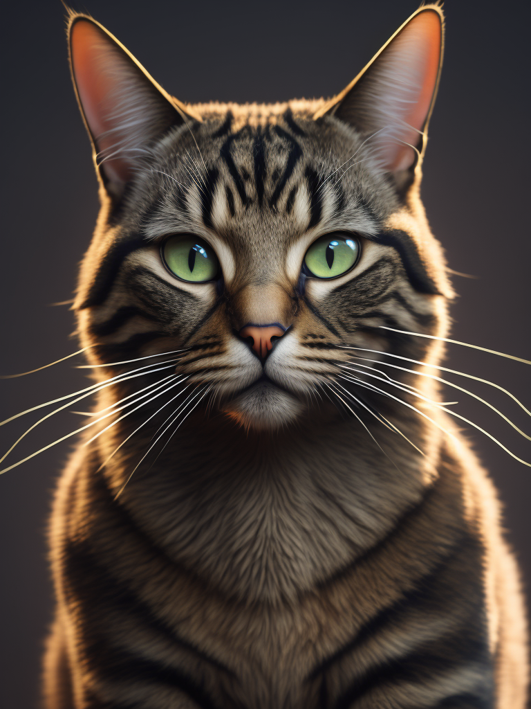 a tabby cat in apex legends style