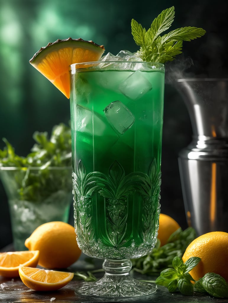 Cocktail green mist