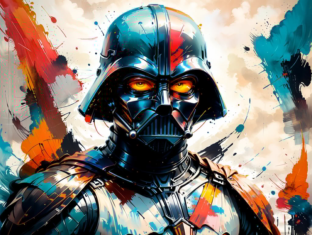 darth vader, vintage, grain, cloud backgrounds, high quality, belgian flag as cape