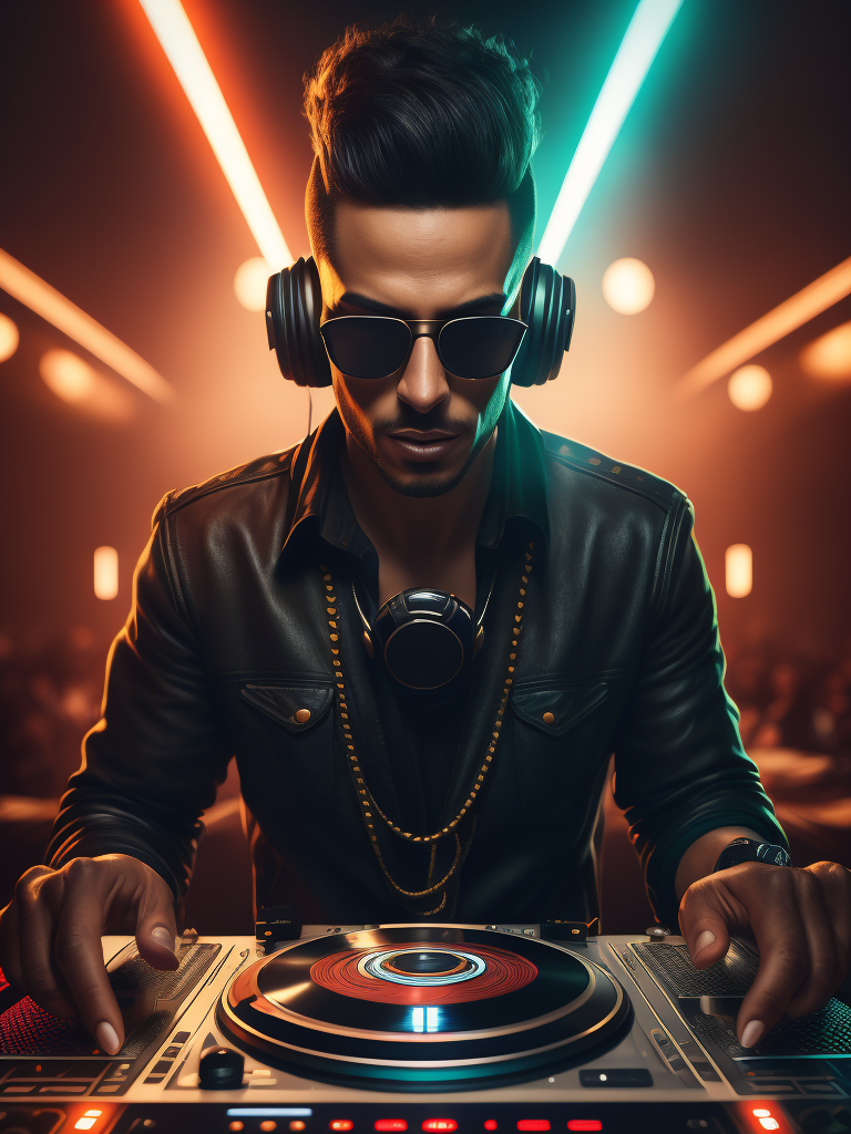 Latin Dj pLAYING in club