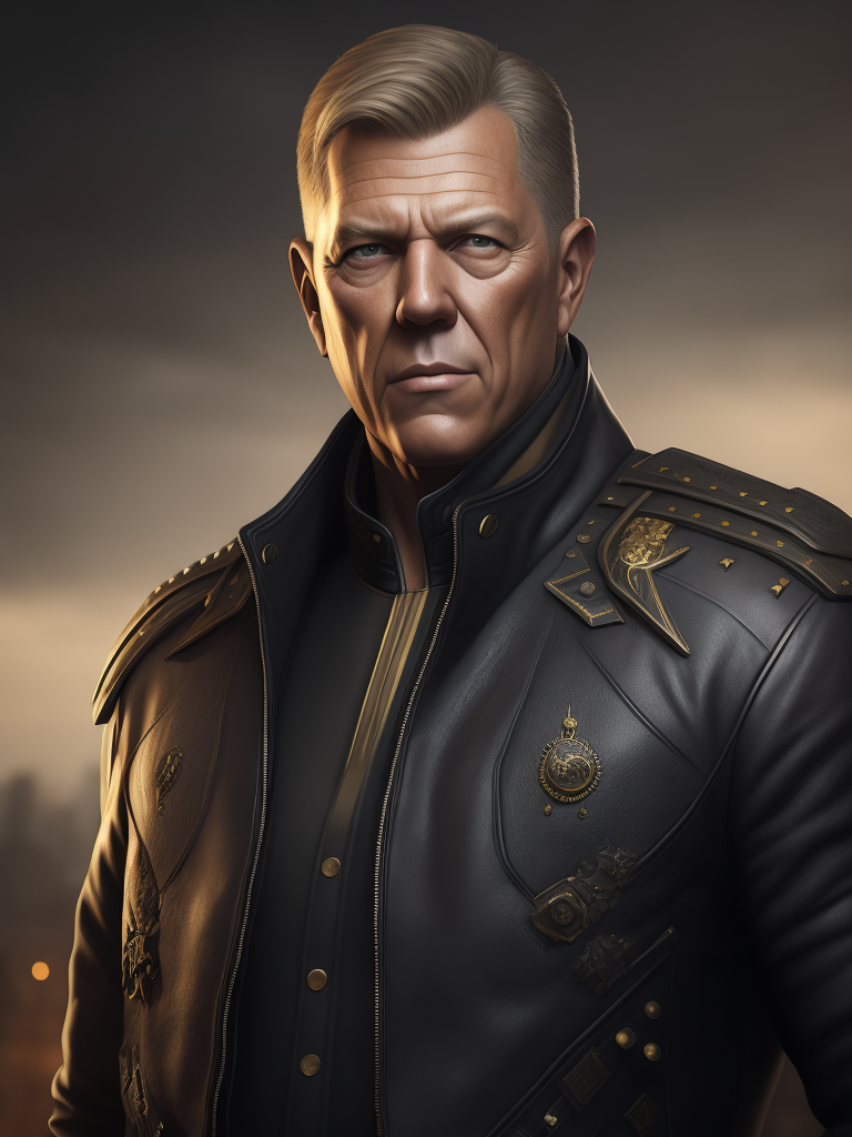 klaus iohannis president wearing black leather jacket