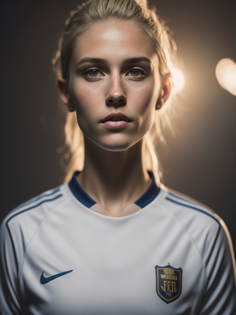 Epic Portrait of a Women Soccer Player, Fifa Women's World Cup, Dennmark