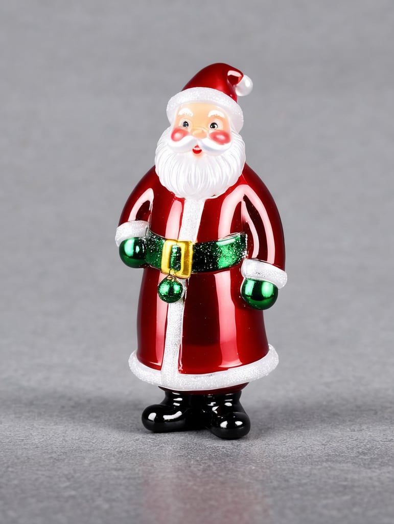 santa claus small glass glass figure, christmas toy for the christmas tree