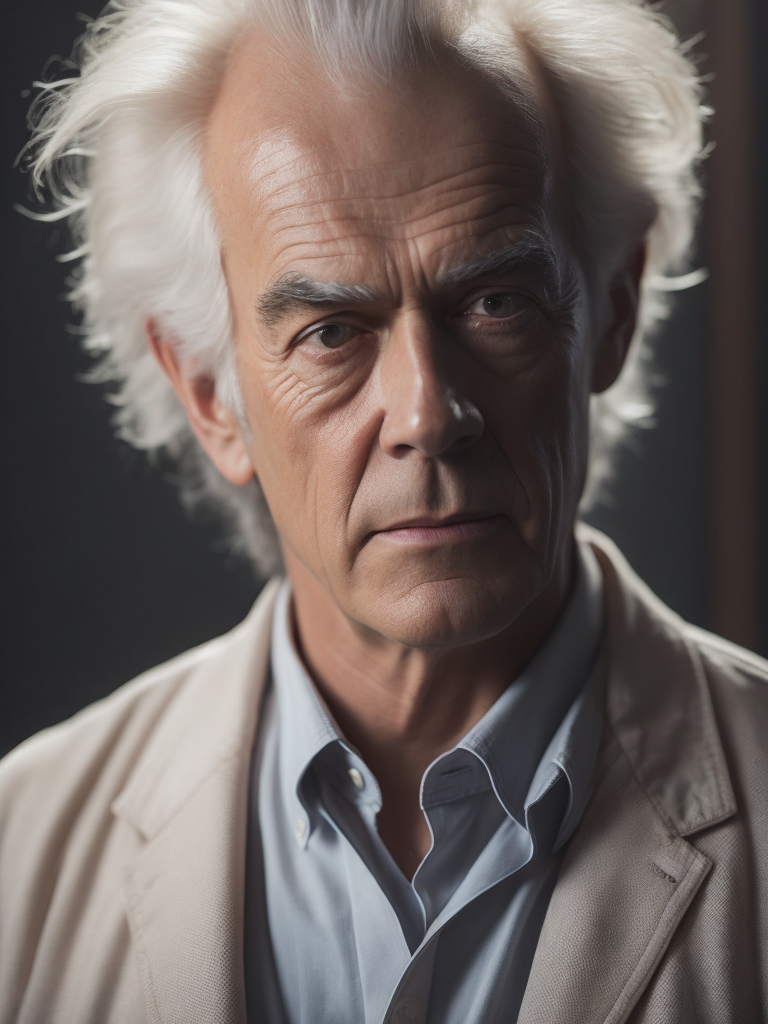 portrait of Doc Brown from back to the future