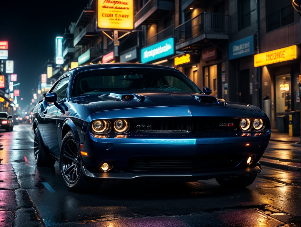 a super cool dodge challenger Modified car