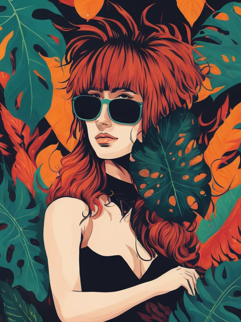 Tropicalpunk by Anna Dittmann, wallpaper, realism, Lisa congdon, Alexander Archipenko