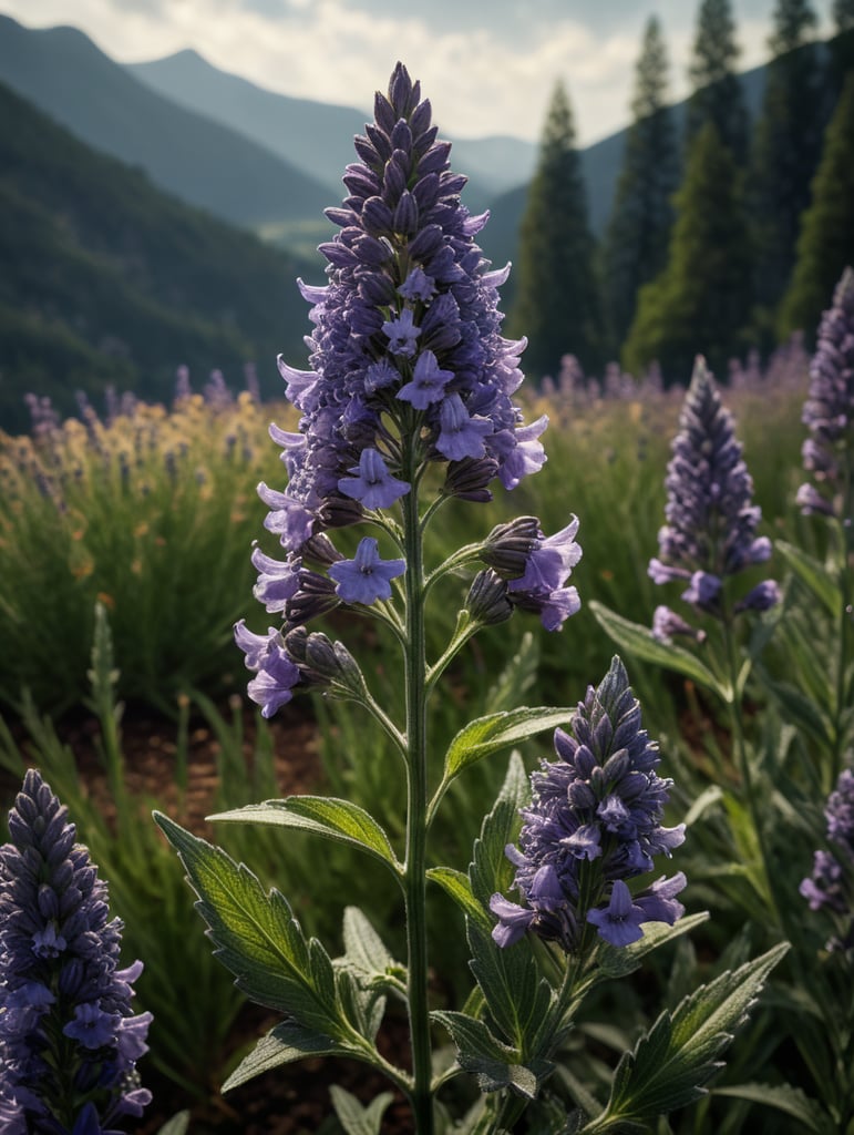 single Lavandula angustifolia full size image with nature