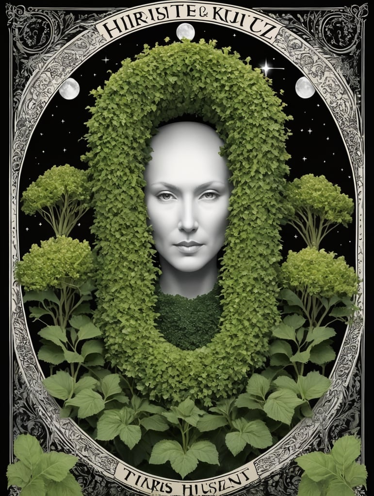 folk crescent, hirsute kudzu, tarot card