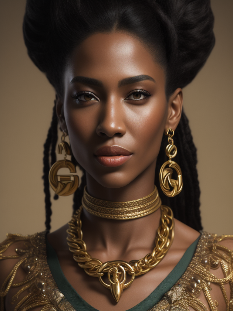 Latina women gold tooth gold chains around her neck Gucci purse