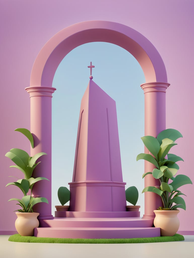 arch product display mauve color