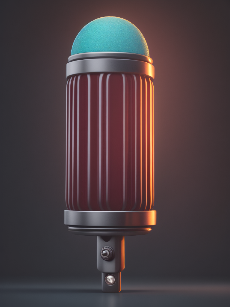 round microphone made out of a bubblegum popsicle