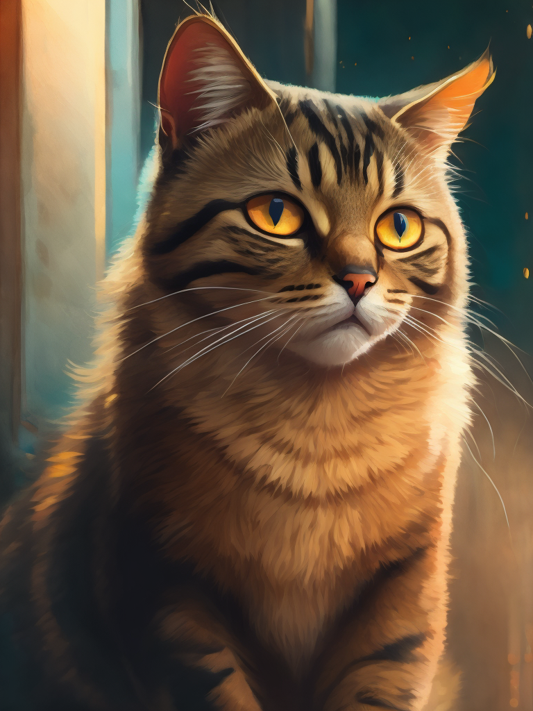 a tabby cat in apex legends style