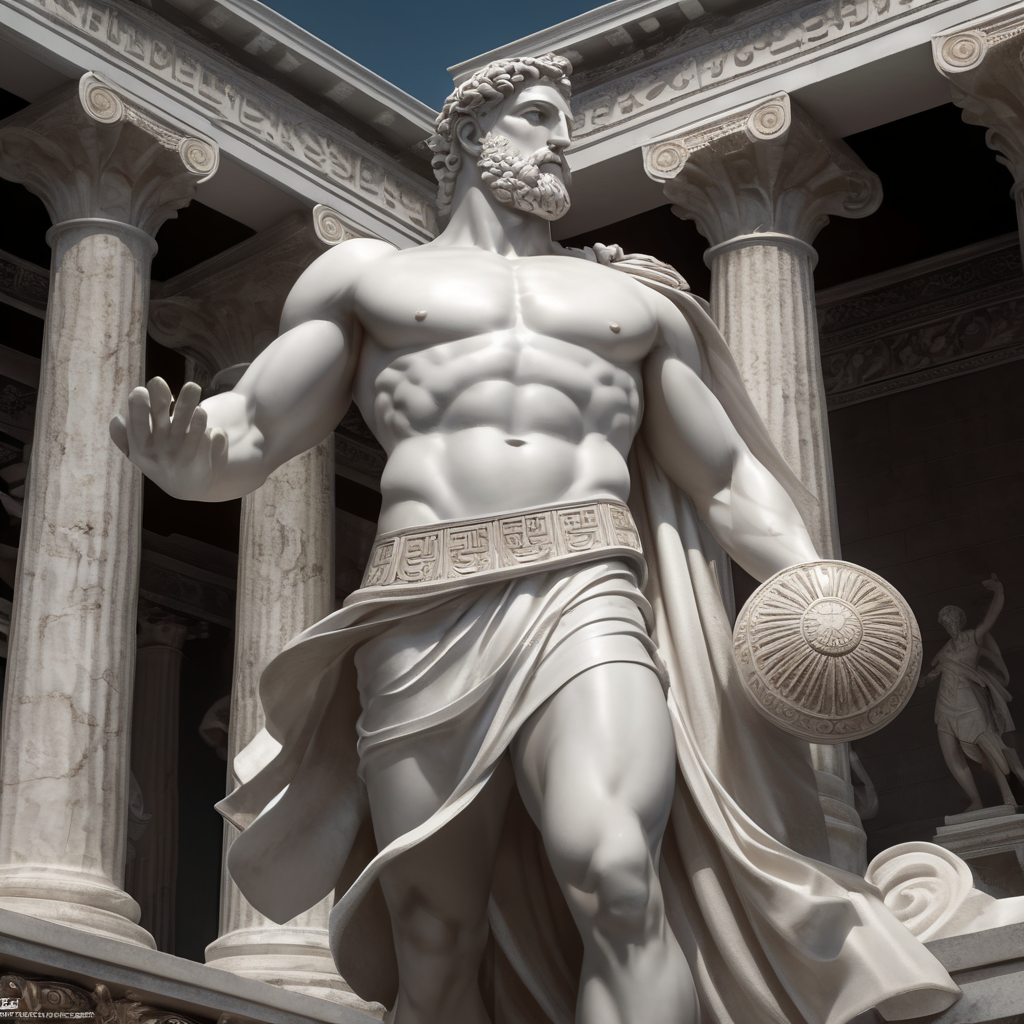 Greek Statue, ONLY WHITE COLOR, white theme