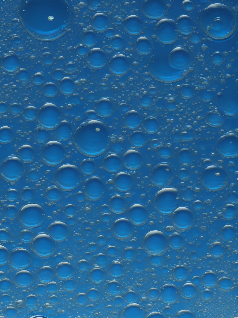 Texture of blue liquid with bubbles, pattern, background, top view, organic texture, seamless texture, rich colors, gradation of blue colors, macro photo, cluster of bubbles