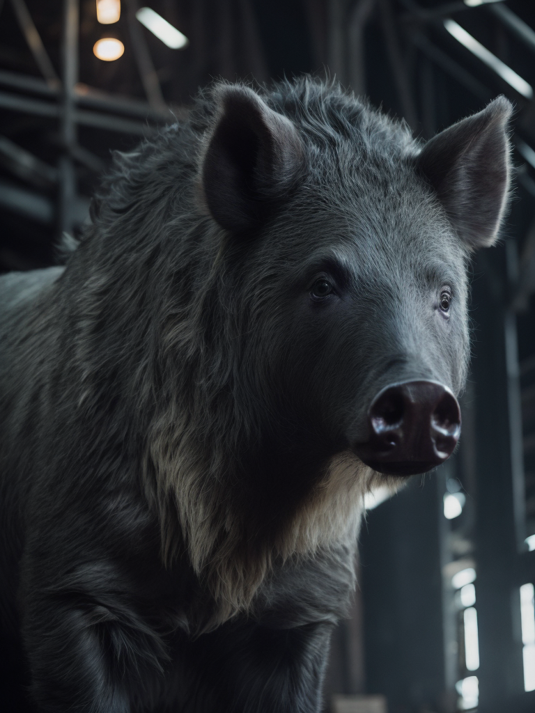 angry wild boar face