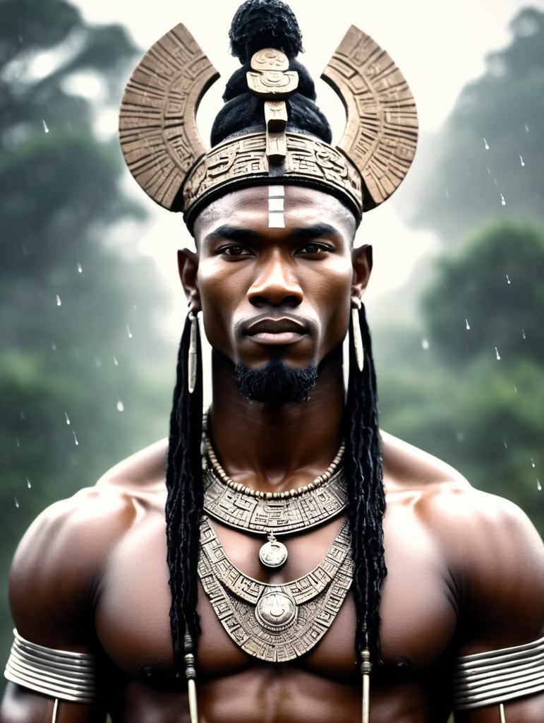 Olorun "male"blessings the earth with rain from the heavens