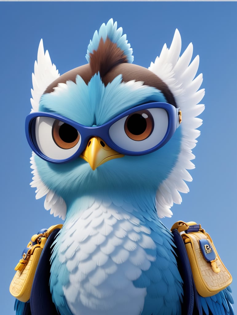 A Falcon bird wearing Fendi brand