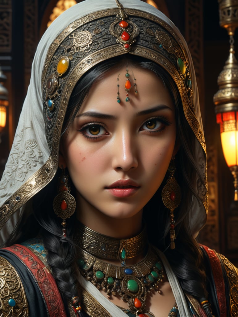 Arab and Japanese mix look in one girl