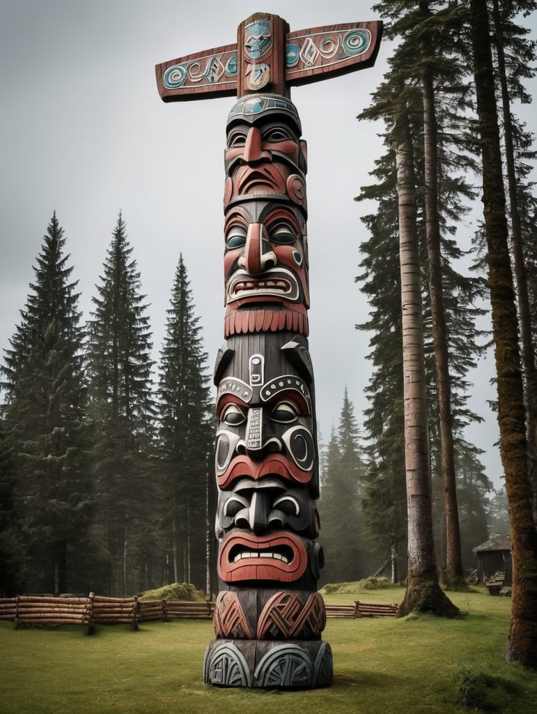 viking totem pole