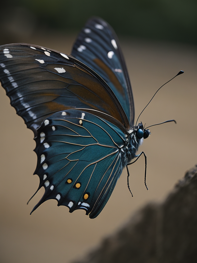 a butterfly macro photography, close-up, high-quality details, deep focus, professional shot