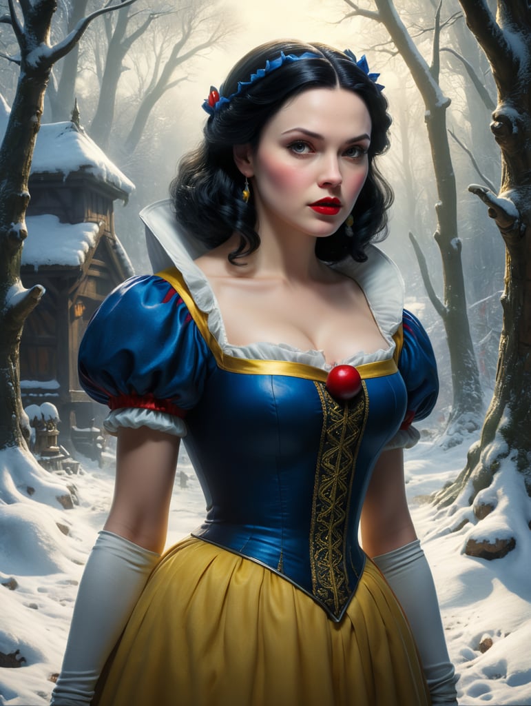 realistic snow white beautiful