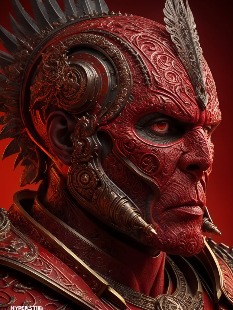 red background, video editor