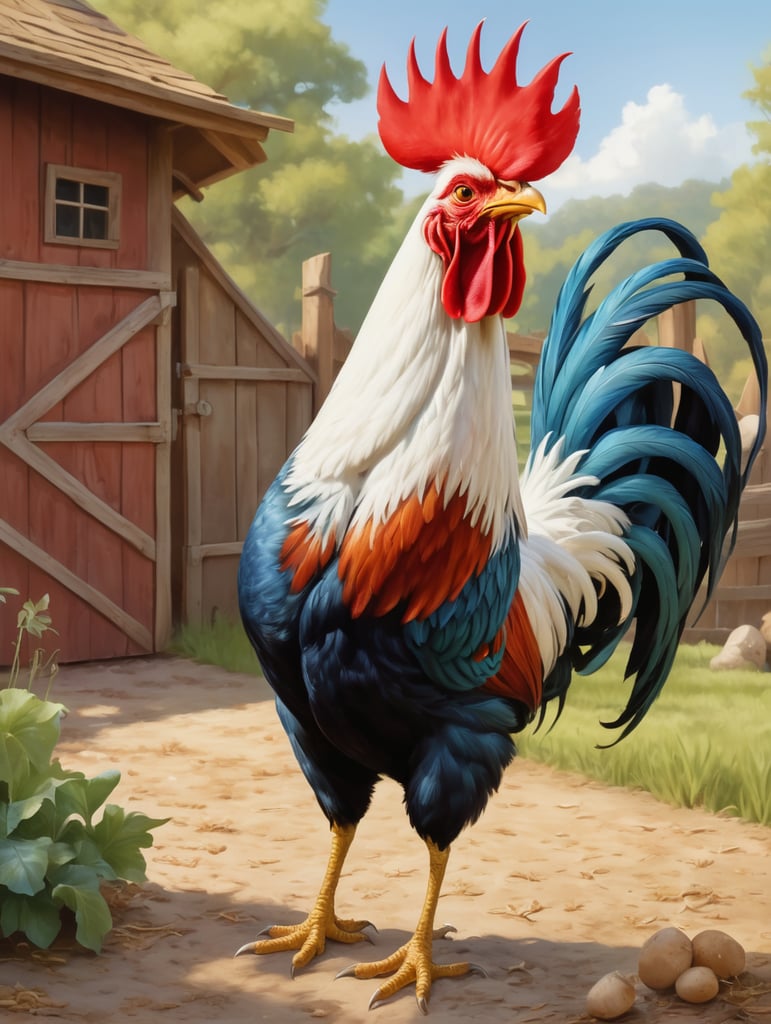 rooster crowing funny