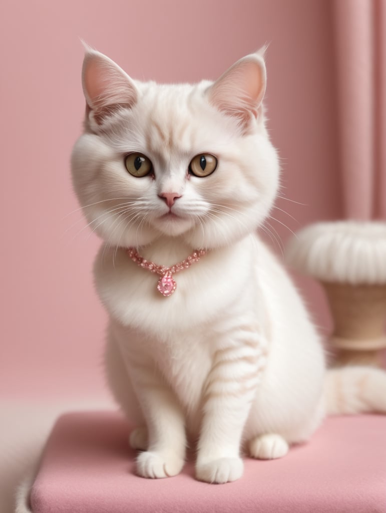 A Small cat dressing like barbie girl