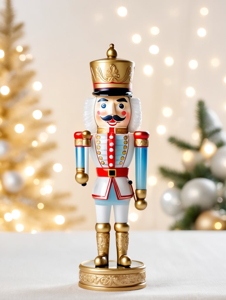 nutcracker small glass glass figure, Christmas toy for the Christmas tree