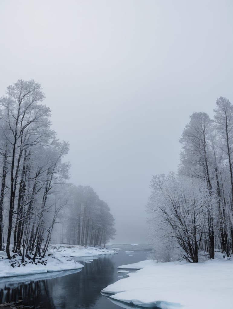 scandinavian, fog, winter, north, ice