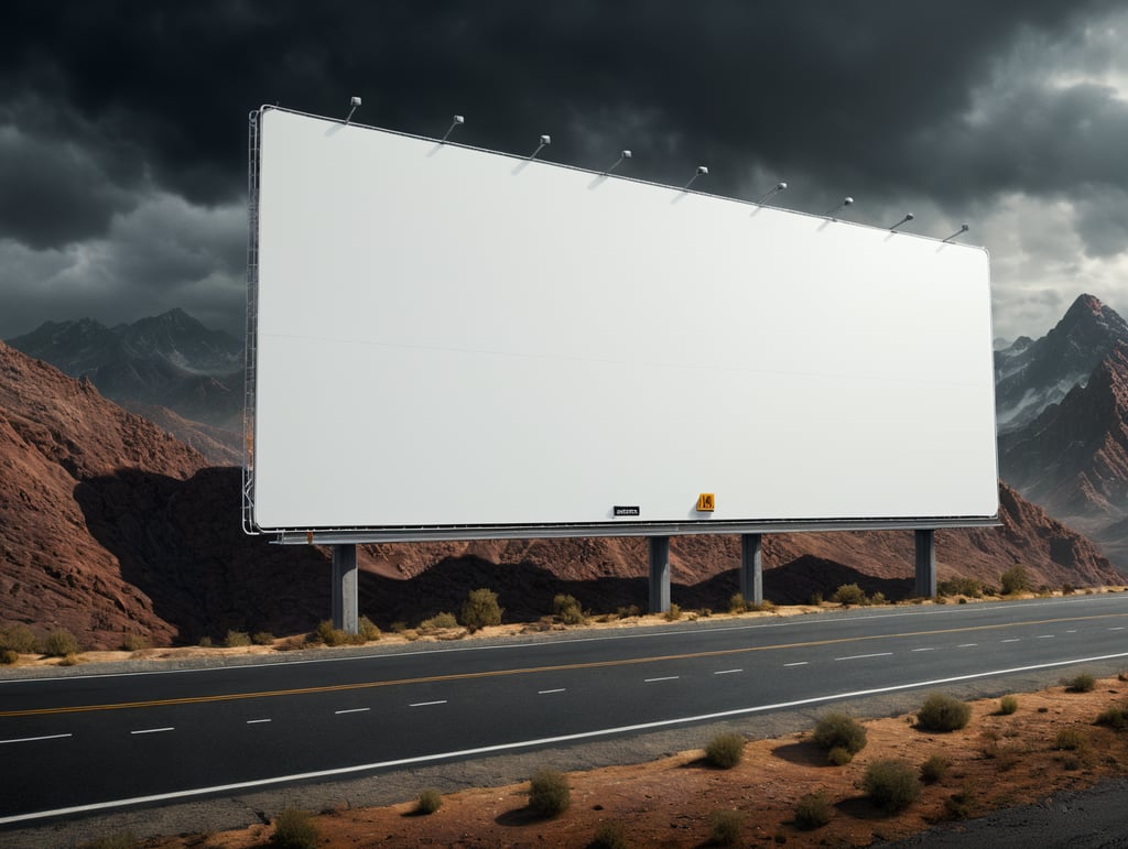 road blank white billboard, mockup, mock up