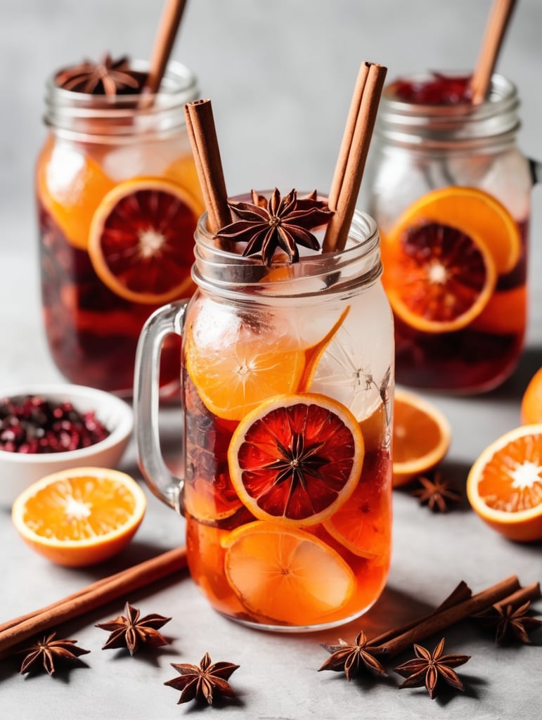 could you create a cocktail gin an tonic with dried orange slice, dried blood orange, star anise and cinnamon stick in a mason jar.